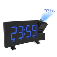 projection alarm clock 7 inch led curved screen large digital display adjust brightness automatically 1224 hourdual alarm c