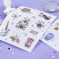 30packs wholesale black retro hand account creative stationery stickers basic simple deco stickers diy scrapbooking photo