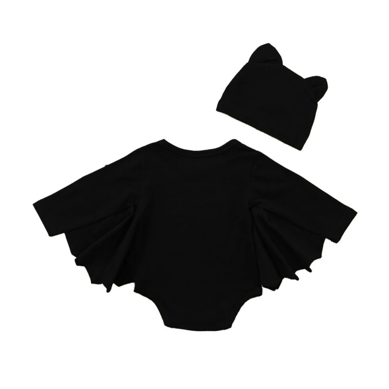 

Halloween Baby Jumpsuit Casual Bodysuit Cartoon Pattern Print Long Sleeve Romper Infant Kids Playsuit With Hat Print Costumes