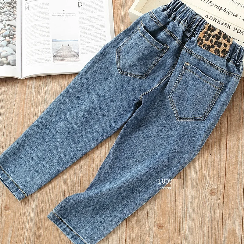 

Girls Jeans Spring and Autumn 2020 New Fashion Leisure Loose Children's Jeans Pants
