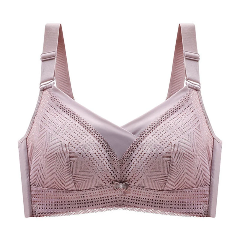 

Sexy lace-trimmed bra, big breasts, anti-fade full cup plus fat plus size 75B-105E optional comfortable and breathable bra FP037