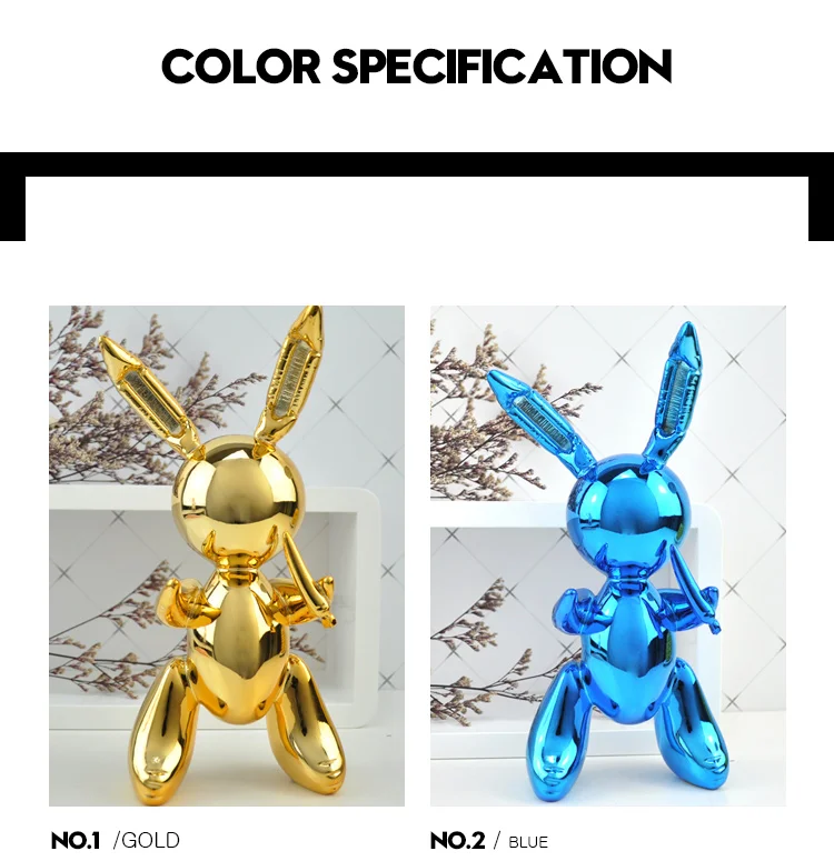 balloon rabbit sculpture home decoration art and craft garden decoration creative statue