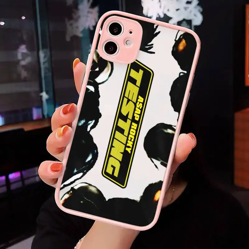 

Asap Rocky Phone Case Pink matte transparent For iPhone 7 8 x xs xr 11 12 pro plus max mini Clear Funda