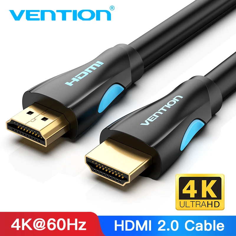 Vention HDMI кабель 4K HDMI к HDMI 2,0 позолоченный Соединительный кабель для разветвителя Переключатель HDMI кабель для HDTV lcd PS3 4 Pro 5 м 10 м