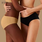 FINETOO Бесшовные трусы женские S-XL однотонное нижнее белье с низкой талией женские трусы мягкие трусики для девочек сексуальное женское белье новое