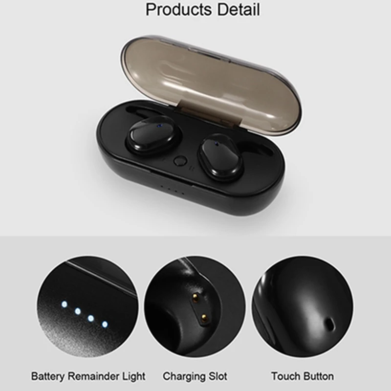 Беспроводные наушники стерео водонепроницаемые TWS V5.0 мини Bluetooth с сенсорным