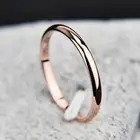 Кольцо из титановой стали, розовое золото, 1 шт., антиаллергенное, гладкое, простое, свадебная бижутерия для пар, кольца для мужчин и женщин, ювелирные изделия, подарок