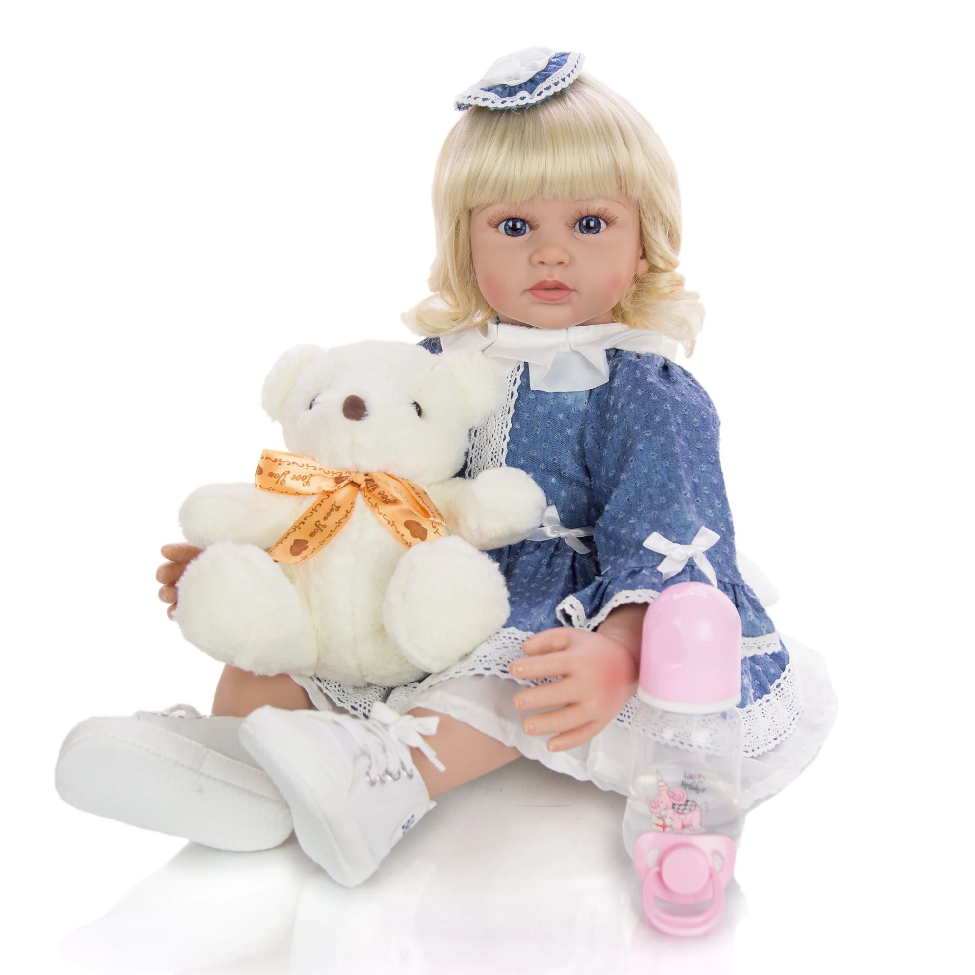 24 дюйма принцесса новорожденные младенцы кукла ткань тело 60 см Новорожденные