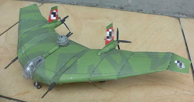 1:72 BV 38 Flying Wing 3D бумажная модель игрушка сделай сам|Картонные конструкторы| |