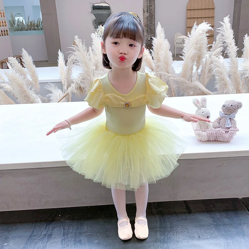 Летняя одежда для балета и танцев девочек Детский костюм принцессы платья-пачки