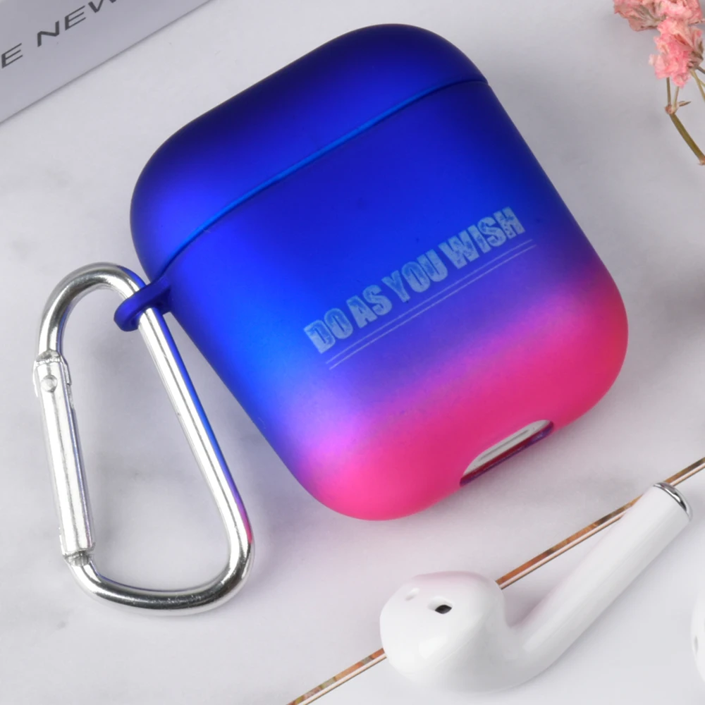 Уникальный градиентный защитный чехол для Airpods, чехол, беспроводной Bluetooth, чехол для наушников, для Airpods 2/1, аксессуары для Airpods