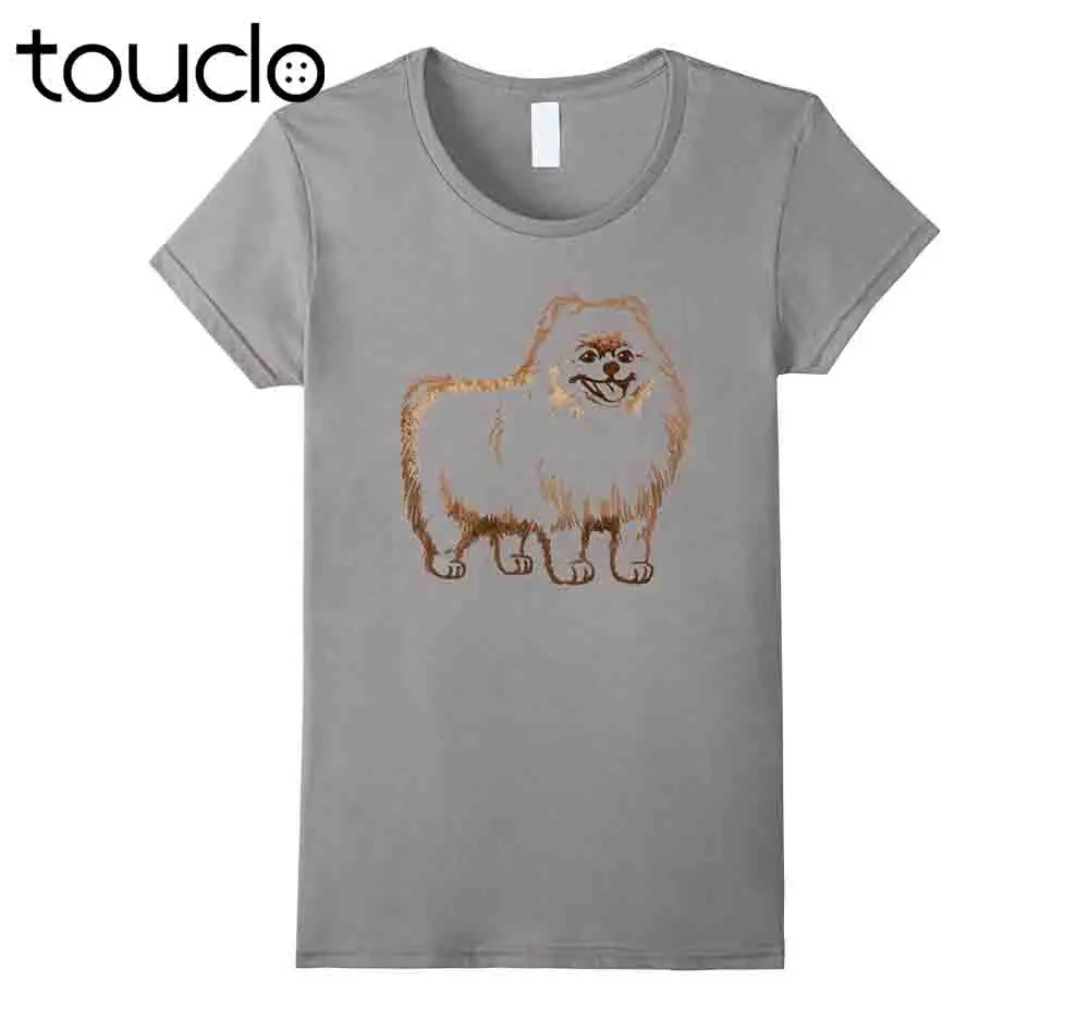 Модная популярная футболка с помперским помпоном надпись I Love Померанский