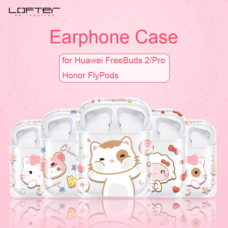 Мультяшные Чехлы для наушников с кристаллами Honor FlyPods Huawei FreeBuds 2 Pro зарядное