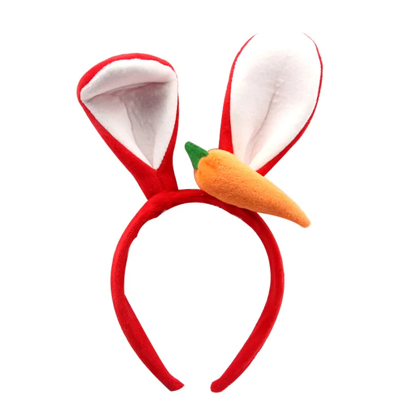 

Rabbit Fox Ear Headband Role-playing Hair Ornament Unisex Bunny Cosplay Headwear With Carrot Cute Hair Accessories Easter Party