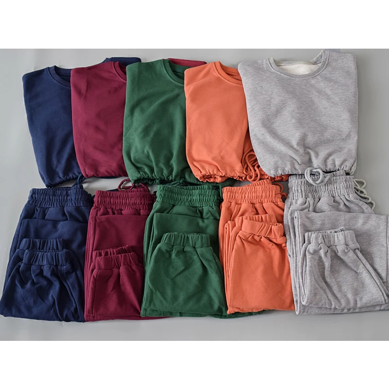 

Womens 2 Pieces Grey Workout Outfit Long Sleeve Casual Sport Sweatshirts Running Tracksuits Loose Sports Sets Jogger Sweatpants