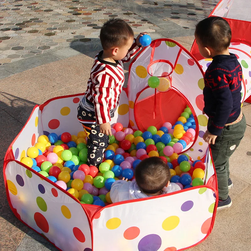 

Color Ball Pool Toy Tent for Children Foldable Pop Up Tunnel Basketball Game Portable Outdoor Baby Play Tents House Hut for Kids