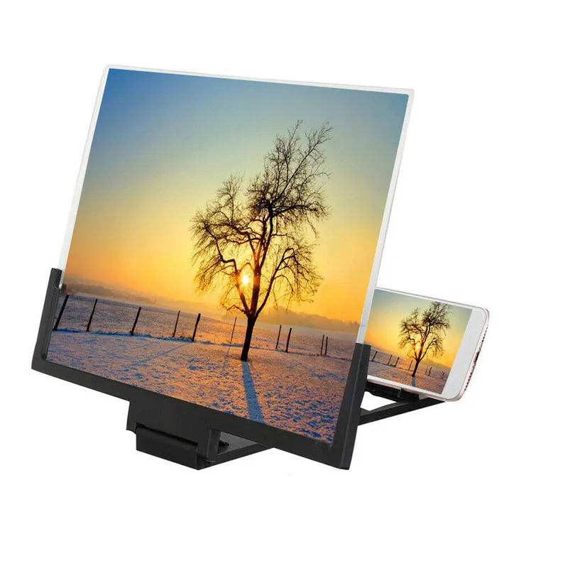 Новый 12-дюймовый 3D мобильный увеличитель для экрана телефона стерео динамик HD