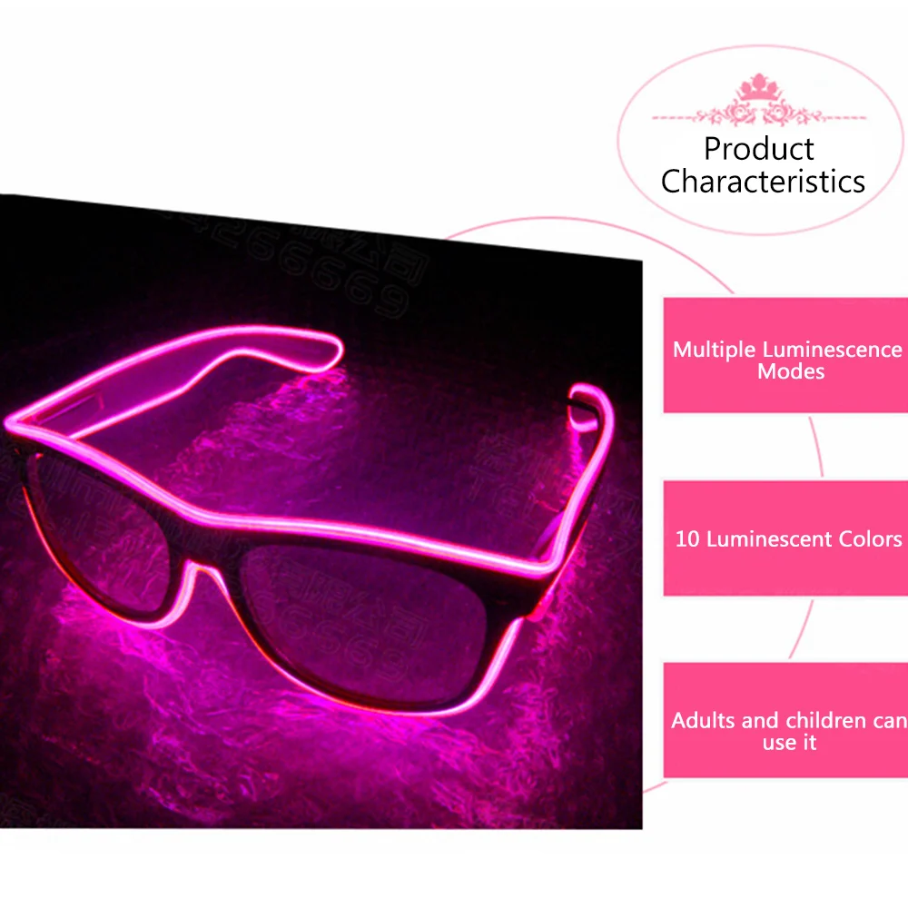 Светодиодный вспышка световой слепой очки звук Управление холодный свет глаз