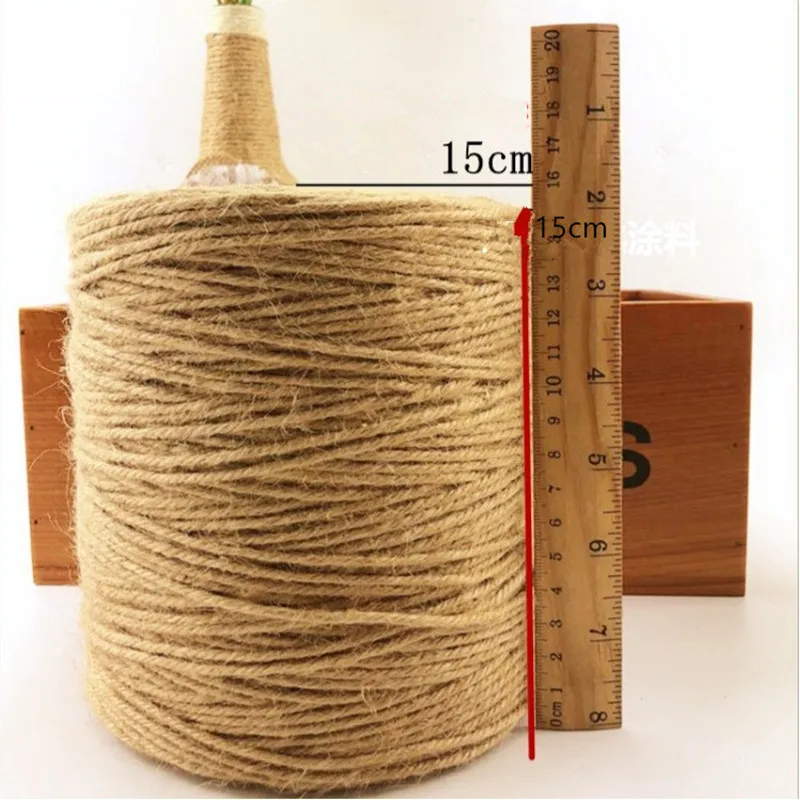 3 мм грубая импортная Высококачественная пеньковая веревка оригинальная