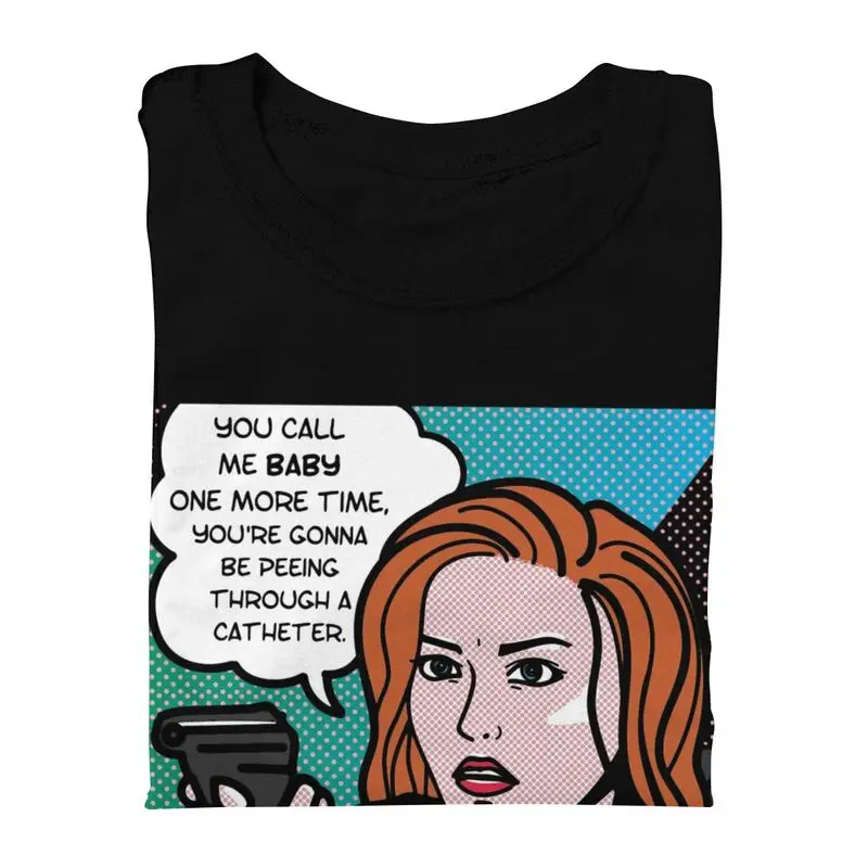 Мужская футболка с надписью The X Files хлопковая коротким рукавом уникальным