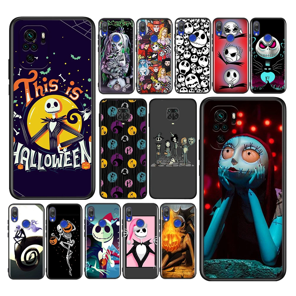 

Силиконовый чехол Jack Skellington до Рождества для Xiaomi Redmi Note 11 10T 10 10S 9 9S Pro Max 9T 8T 8 7 6 5 Pro, чехол для телефона