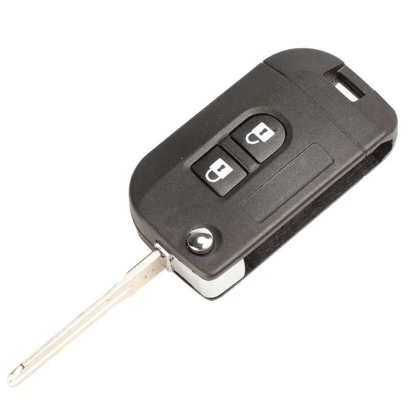 Upgrade Key Jingyuqin откидной Складной Дистанционный чехол для ключа автомобиля чехол для Nissan Qashqai primera Micra Navara Almera Note Sunny 2 кнопки - Количество кнопок: Upgrade Key