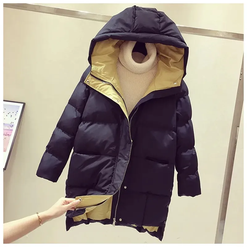 

Nice Winter Women Jacket Coats Parkas Women Down Cotton Hooded Overcoat Thick Warm Plus size Female Long Cotton Padded Jackets