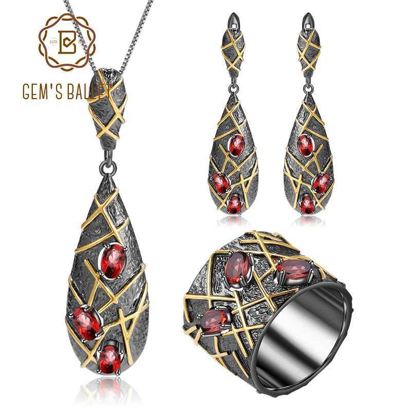 Комплект ювелирных изделий для женщин серебро 925 пробы в полоску | Украшения и