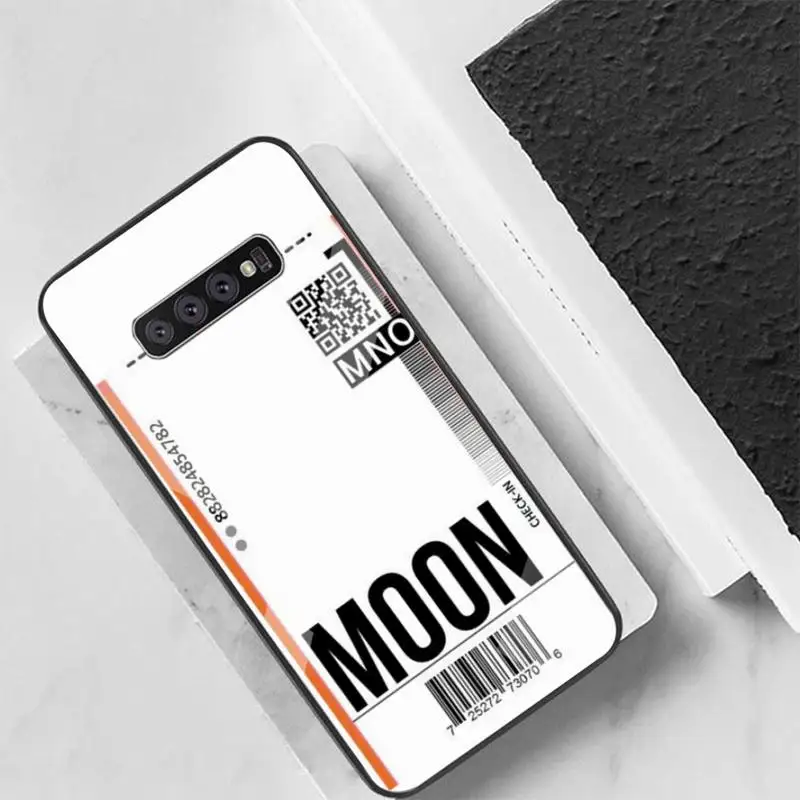 

First Class World City Label Bar Code Phone Case Glass For Samsung S10 S20 S9 Plus S6 7 Edge Note9 10 Luxury Brand