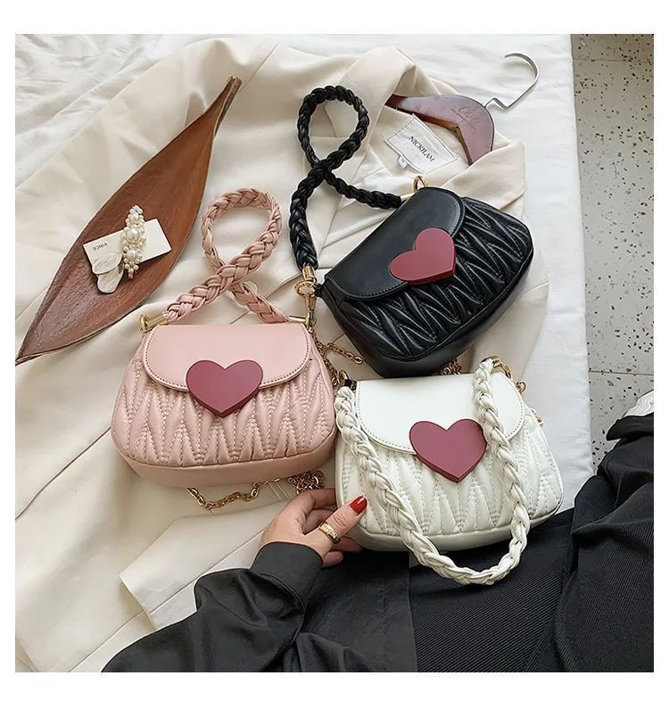 

Fashion Ruched Shoulder Bags for Women 2021 New Chain Strap Crossbody Bags Luxury Ladies Handbags Designer Armpit Bag