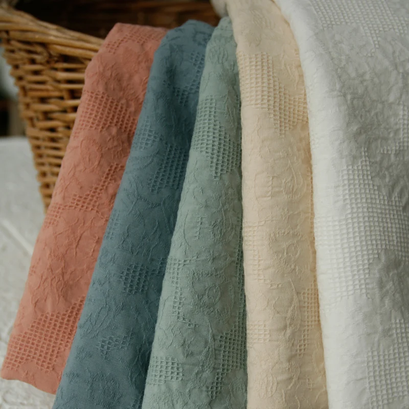 140x50 см Классическая вышивка Темный узор однотонная жаккардовая хлопковая ткань