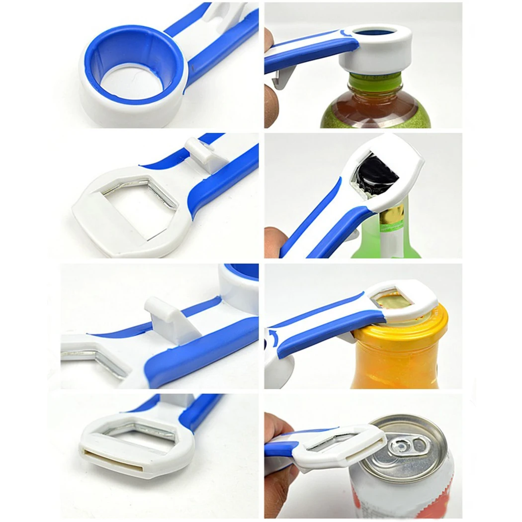 

Multi Function Twist Bottle Opener Portable Plastic Versatile Jar Opener Creative Adjustable Beer Corkscrew Can Openers Supplies