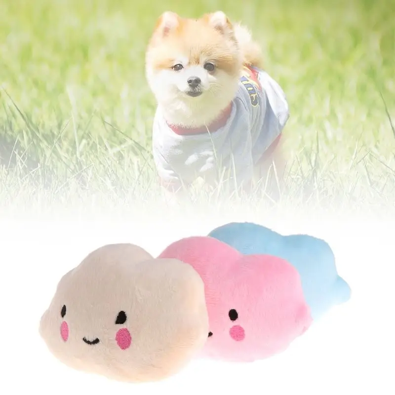 Игрушка для домашних животных плюшевые облако в форме звезды мягкий скрипучий