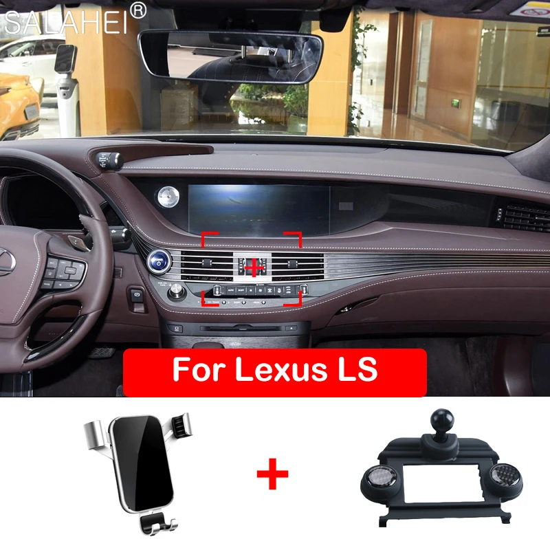 

Colorful Gravity Car Phone holder Air Vent Outlet Dashboard Mobile Smartphone Holder Reaction Clip Mount GPS For LEXUS LS 2018