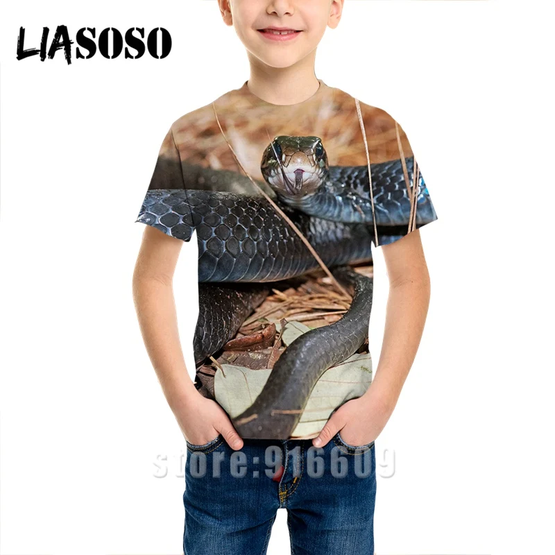 Летний пуловер со змеиным принтом для мужчин и женщин модная футболка с 3D-принтом