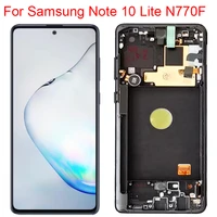 original n770f lcd with border super amoled note10 lite sm n770f lcd touch screen parts for samsung galaxy note 10 lite display