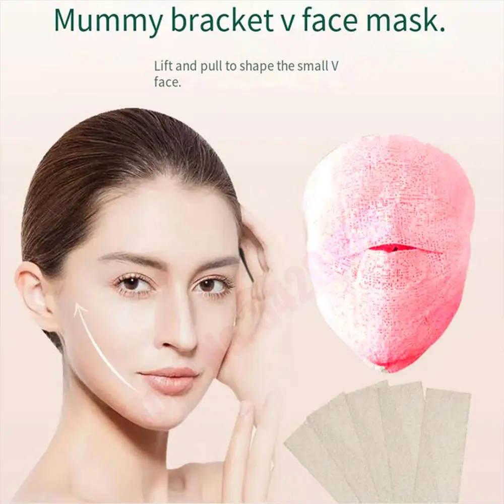 

5Pcs Shaping Bandage Plaster Mask 5D V Face Tightening Whitening Reduce Fine Lines Skin Management Face Skin Care Tools
