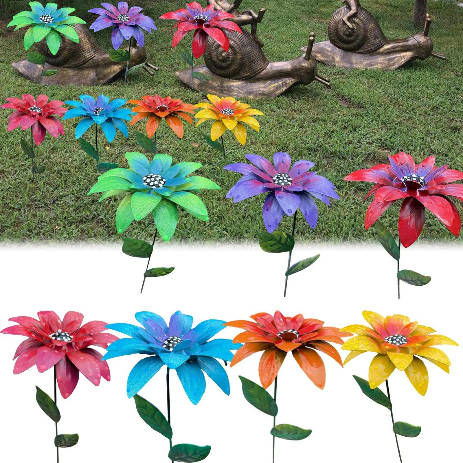 Металлическая скульптура в виде цветка настенная Художественная Скульптура