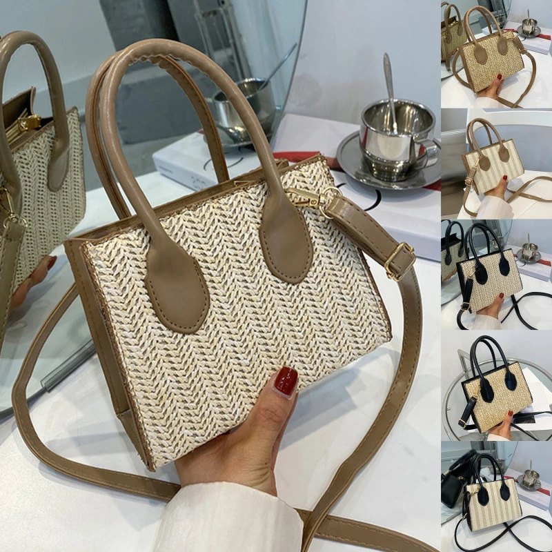 

2022 Summer Straw Bags For Women Shoulder Crossbody Bags Female Travel Handbags Ladies Fashion Totes New