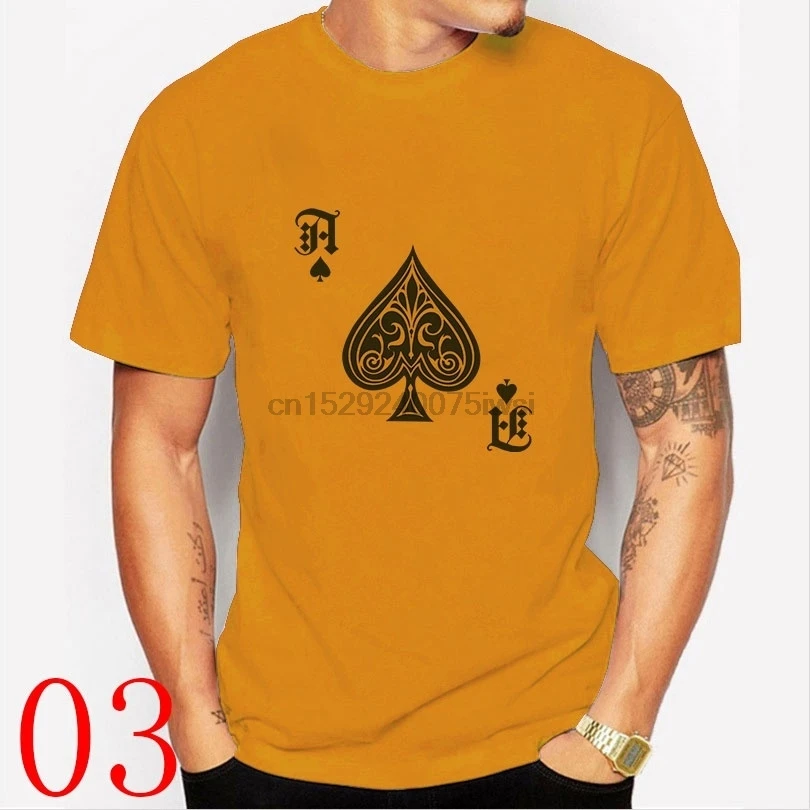 

Men's foshion poker print short-sleeved T-shirt Summer foshion