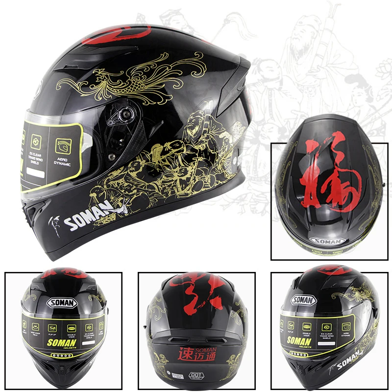 Soman полный шлем мотоциклетный ECE руля флип поддержка шлем мото байк Cascos Para Motos Capacete Racing Healmet Abs