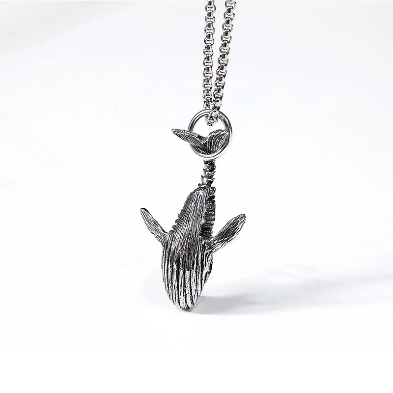 

New Trendy Women Whale Necklace BlueTail Fish Nautical Chokers Charm Mermaid Tail Pendant Necklace Jewelry For Women