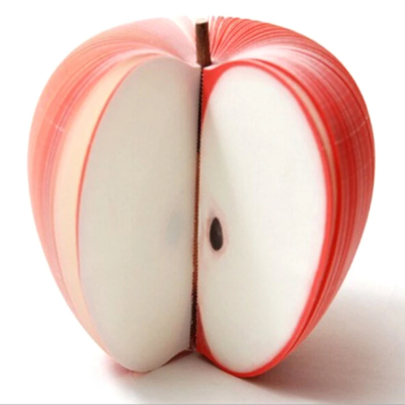 1pc Memo Pad Creative Apple Shape Notepads Post Sticky Apple Note Memo Pads Portable Scratch Paper
