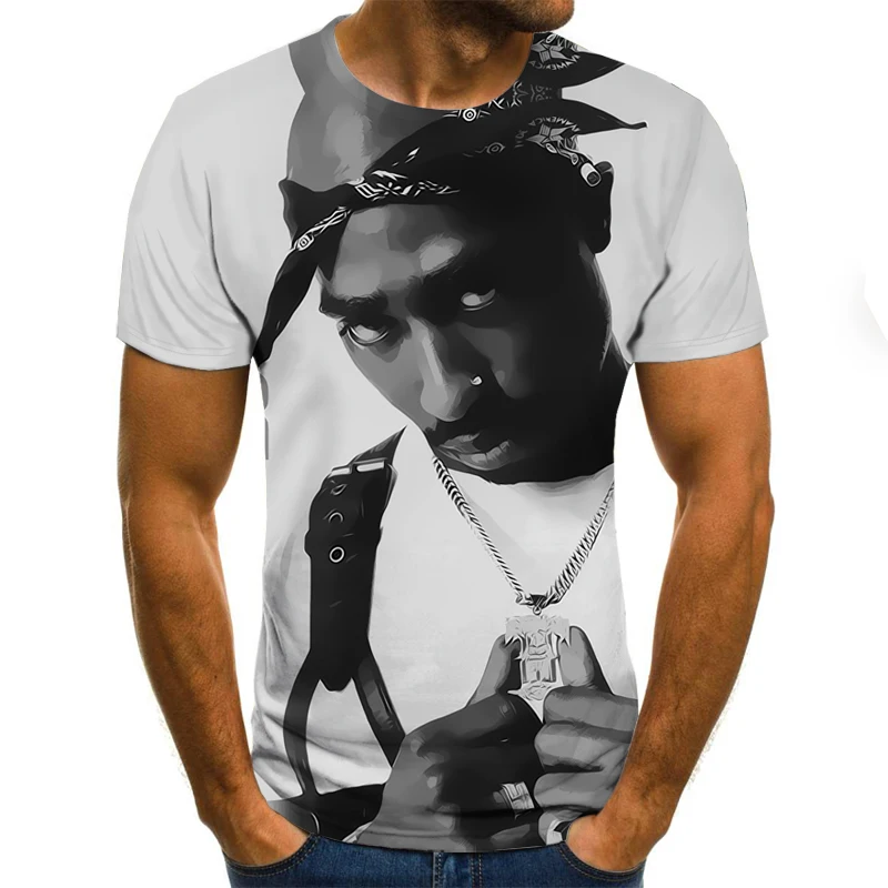 

New Hot Sale 3D Printed T-shirt Rapper Cool Man Fashion Trendy T-shirt Hip Hop Harajuku Crew Neck Top