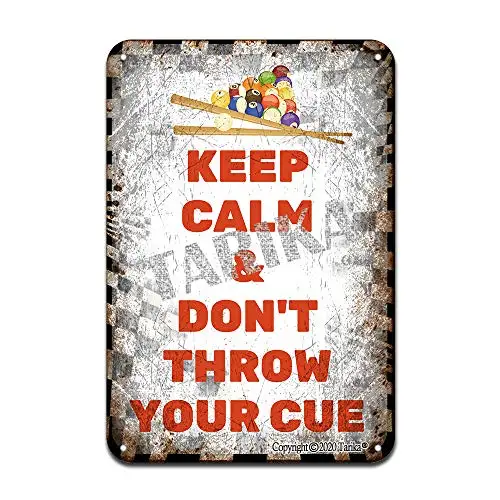 

Keep Calm and Don't Throw Your Cue Iron Poster Painting Tin Sign Vintage Wall Decor for Cafe Bar Pub Home Beer Decoration Crafts