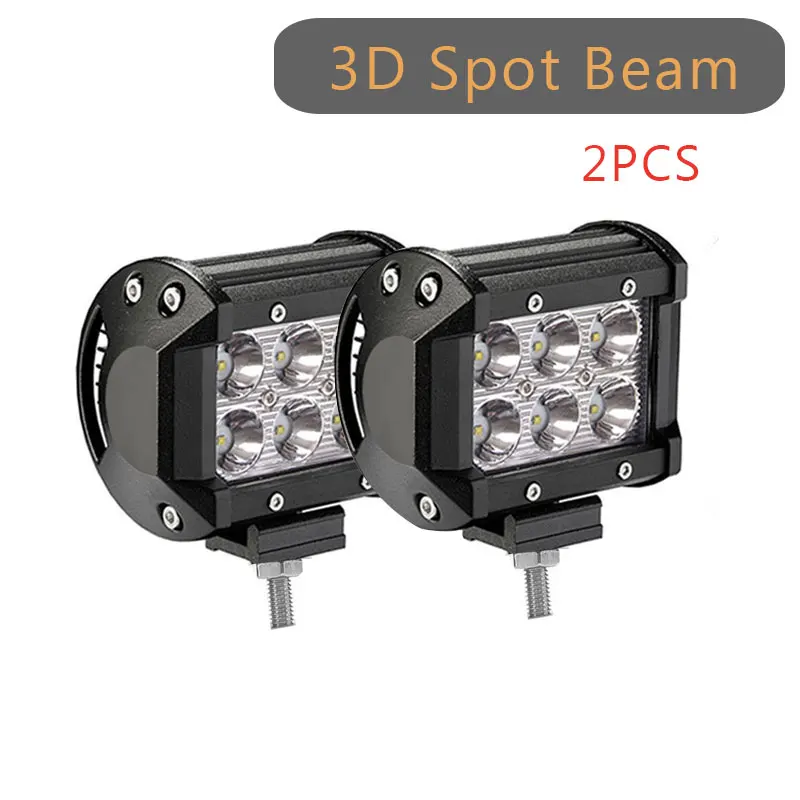 2PCS 18W Spot PANDUK 4 7 15 дюймов светодиодный светильник для автомобиля, трактора, лодки, внедорожника, 4WD 4x4, грузовика, внедорожника, ATV, вождения 12 В, 24 В, 18 Вт, 60 Вт, 72 Вт, 120 Вт - Цвет: 2PCS 18W Spot