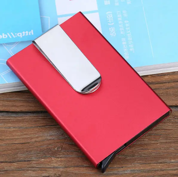 Металлический кошелек для визитных карточек автоматический выскок держатель