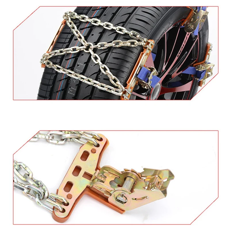 

2021 New 1pc Car Tire Snow Chain Universal Emergency Chain Snow Mud Snow Chain Car Outdoor Gadget High Quality