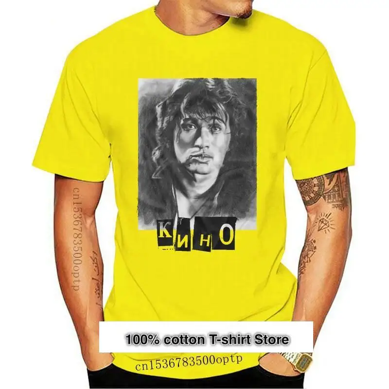 

Camiseta de algodón con cuello redondo para hombre, camisa con estampado de música de Rusia, Victor Tsoi Kino, 2021, 2021