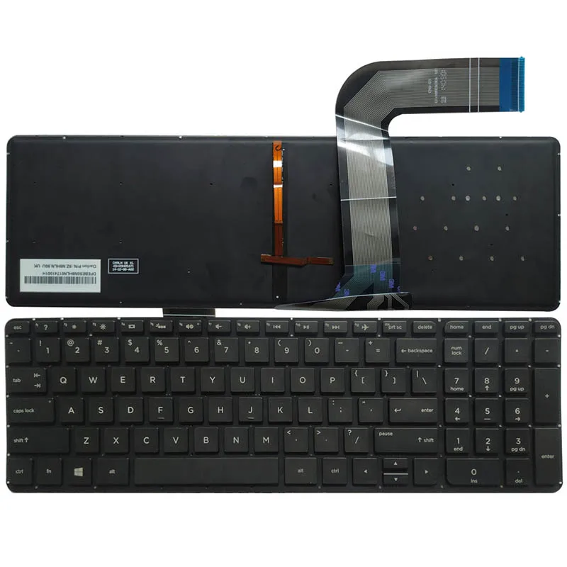 Новая черная клавиатура с подсветкой для ноутбука HP 15-P 17-F 17-F000 17-F040 17-F115 15-p011st 15-p012st